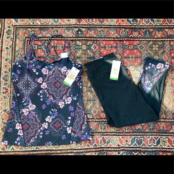 GAIAM Pants & Jumpsuits Nwt Gaiam 2piece Floral Workout Set Poshmark